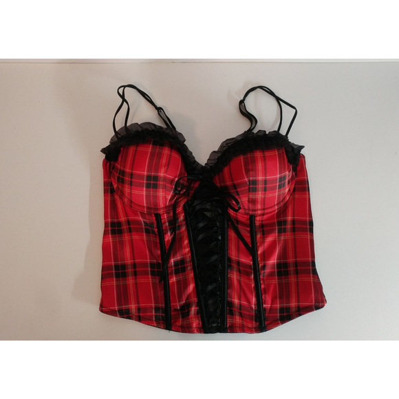 Delicates Plaid Corset Lingerie 36B - Picture 2 of 6
